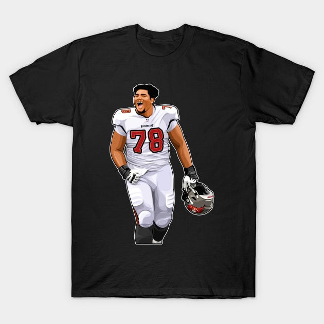 Tristan Wirfs #79 Celebrates T-Shirt by RunAndGow